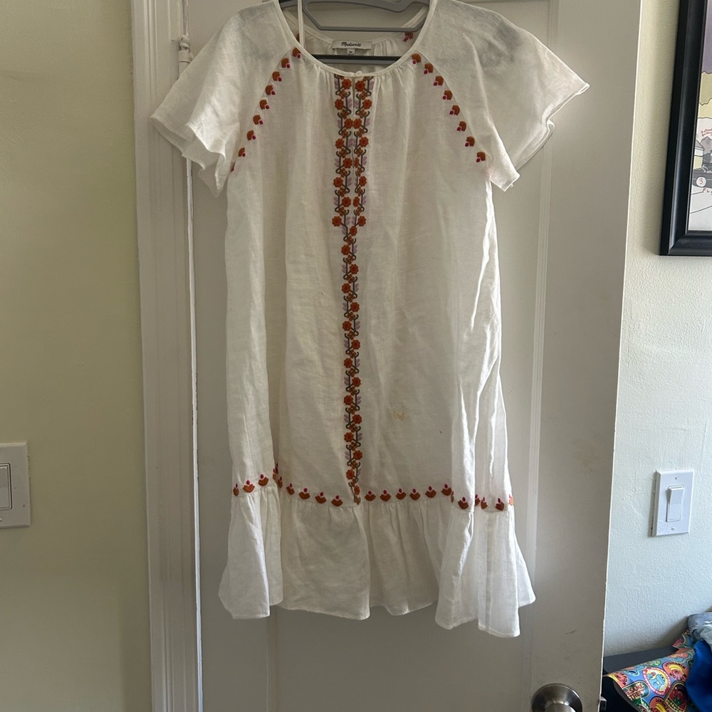 Madewell Floral Embroidered Dress